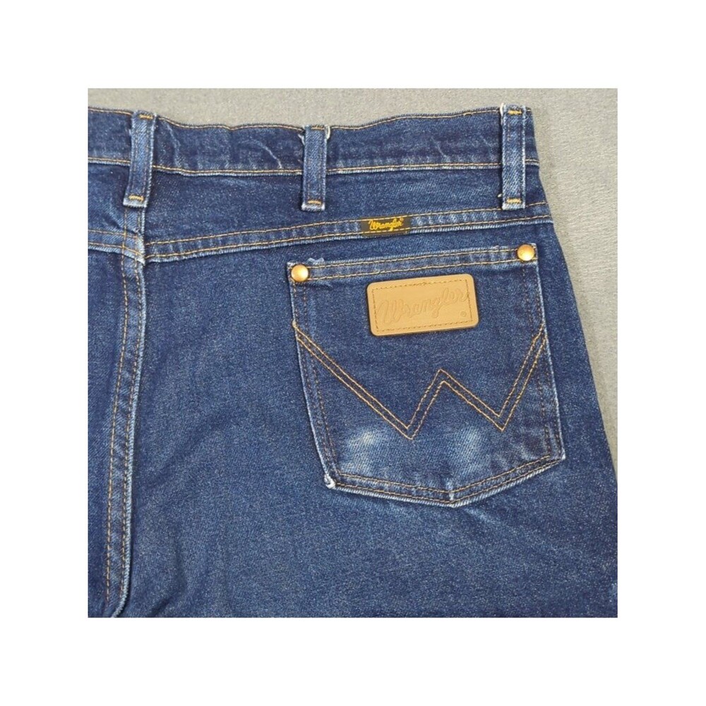 Wrangler Jeans Men's 36x32 Fits 36x31 Blue 937STR Slim Fit Cowboy Rodeo